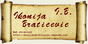 Ikonija Bratičević vizit kartica